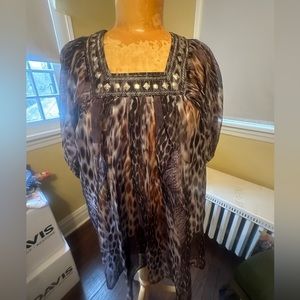 5 for $25! APART Leopard Embellished Blouse Top Small NWT